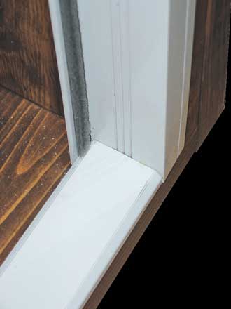 The 1734 doors have pile weatherstrip on the jambs to help minimize heat loss/gain. The 1734 doors have pile weatherstrip on the jambs to help minimize heat loss/gain.