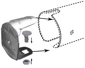 Simply insert the end cap in the end of the track and secure in place with the included bolt.